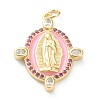 Brass Micro Pave Cubic Zirconia Pendants ZIRC-P200-11B-G01-1