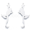 Non-Tarnish 201 Stainless Steel Connector Charms STAS-N090-LA946-1-1