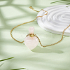 1Pc Natural Rose Quartz Perfume Bottle Necklaces NJEW-PH0001-37A-03-4