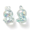 UV Plating Rainbow Iridescent Transparent Acrylic Bubble Beads OACR-C007-02D-2