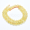 Natural Citrine Beads Strands G-E483-13-8mm-2