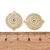Brass Micro Pave Clear Cubic Zirconia Connector Charms CU-CBA4579-03G-B-2