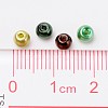 Choc-Mint Mix Pearlized Glass Pearl Beads HY-X006-4mm-04-4