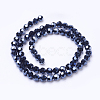 Electroplate Glass Beads Strand EGLA-J042-8mm-F01-3