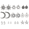 Tibetan Style Alloy Pendants TIBEP-CJ0001-08-1