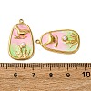 304 Stainless Steel Enamel Pendants X1-STAS-L299-22G-02-3