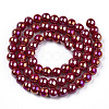 Electroplate Opaque Glass Beads Strands GLAA-T032-P6mm-AB05-3