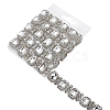 1 Yard Rectangle Iron Rhinestone Strass Chains CH-FG0001-02B-1