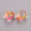 Two Tone Transparent Spray Painted Glass Charms GLAA-T016-37-F02-2