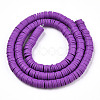 Handmade Polymer Clay Bead Strands CLAY-T002-6mm-54-3