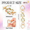 4Pcs 4 Colors Cat Back Shaped Alloy Enamel Heart Link Bag Strap AJEW-TAC00035-4