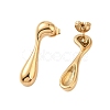Ion Plating(IP) 304 Stainless Steel Stud Earrings for Women EJEW-N055-16G-2