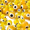 3 Strands 3 Style Handmade Evil Eye Lampwork Round Bead Strands LAMP-LS0001-12G-4