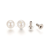 ABS Plastic Imitation Pearl Rivet Studs KY-L076-A-01-3