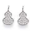 Rhodium Plated 925 Sterling Silver Micro Pave Cubic Zirconia Charms STER-T004-09P-2