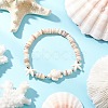 2Pcs Sea Turtles & Starfish Dyed Synthetic Turquoise Beads Stretch Bracelets BJEW-JB11881-4