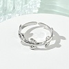 304 Stainless Steel Cuff Open Rings for Women RJEW-L341-02F-P-2