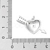 Rack Plating Brass Micro Pave Clear Cubic Zirconia Pendants KK-A208-05P-3