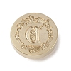 Golden Tone Wax Seal Brass Stamp Head DIY-B079-01G-V-2