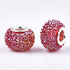 Resin Rhinestone European Beads RPDL-T002-04E-2