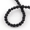 Natural Dyed Lava Rock Gemstone Round Bead Strands X-G-R293-03-2