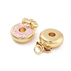 Rack Plating Brass Enamel Pendants KK-G512-19B-G-2