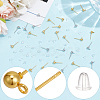 240Pcs 2 Colors Iron Ball Stud Earring Findings KK-CN0003-39-5