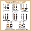 32Pcs 16 Styles Detachable Zinc Alloy Zipper Sliders FIND-NB0006-72-2
