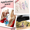 36Pcs 6 Colors UV Plating Acrylic Linking Rings MACR-SC0001-46-5