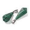 Synthetic Malachite Pointed Pendants G-B127-15P-06-2