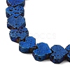 Electroplated Natural Lava Rock Beads Strands G-Q1009-G01-01B-3