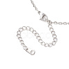 Glass Beaded Star Christmas Tree Pendant 304 Stainless Steel Cable Chain Necklaces NJEW-JN05498-5