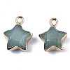 Natural Green Aventurine Pendants G-N326-36H-2