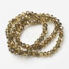 Electroplate Transparent Glass Beads Strands EGLA-A034-T3mm-O13-2