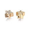 Brass Micro Pave Clear Cubic Zirconia Beads KK-Q764-008-3