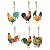 Rooster DIY Diamond Painting Pendant Decoration Kits PW-WG73715-01-1