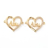 Brass Micro Pave Clear Cubic Zirconia Links ZIRC-J039-11G-1