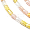 Gradient Color Electroplate Glass Bead Strands X1-GLAA-E042-01C-3