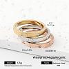 304 Stainless Steel Rhinestone Finger Rings for Women ON2789-3-1