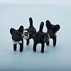 Alloy Cartoon Dog Front Back Stud Earrings JE913A-3