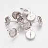 Brass Stud Earring Settings KK-H021-1N-NF-1
