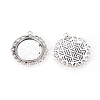 Zinc Alloy Pendant Settings for Cabochon & Rhinestone PALLOY-A15290-AS-LF-2