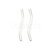 Brass Wavy Tube Beads KK-H532-36A-S-1