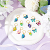 24Pcs Alloy Enamel & Iron Braiding Hair Pendants Decoration Clips PALLOY-AB00051-5