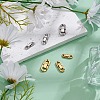 6Pcs 6 Styles 304 Stainless Steel Fold Over Clasps STAS-PH0006-09-3