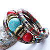 Personalized 3-Loop Iron Wrap Bracelets BJEW-JL120-2