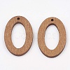 50Pcs Pear Wood Hollow Pendants WOOD-CA0001-78-2