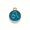 Alloy Enamel Pendants X-ENAM-S124-01B-05G-2