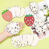 24Pcs 2 Styles Unfinished Wood Strawbeery Ornaments WOOD-SC0002-26-4
