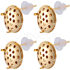 Brass Studs Earring Findings KK-BBC0019-01G-01-1